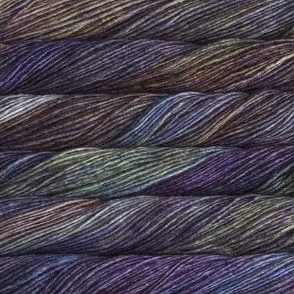 Drop Canyon Shawl Kit featuring Malabrigo Silky Merino color Candombe