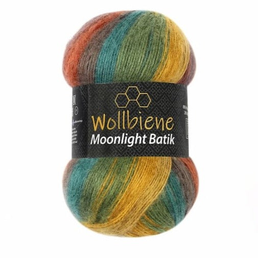 Wollbiene Moonlight Batik - Lot de 5 pelotes de laine à tricoter de 100 g -  500 g au total - 20% laine turque - Dégradé de couleur (5300 berry blanc) :  : Cuisine et Maison