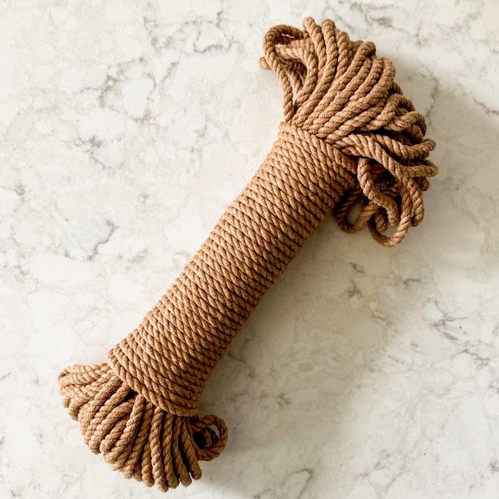 Flax & Twine Brooklyn Basket Kit with Leather Handle - Paradise Fibers