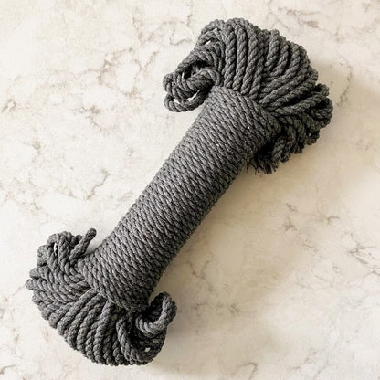 Flax & Twine Brooklyn Basket Kit with Leather Handle - Paradise Fibers