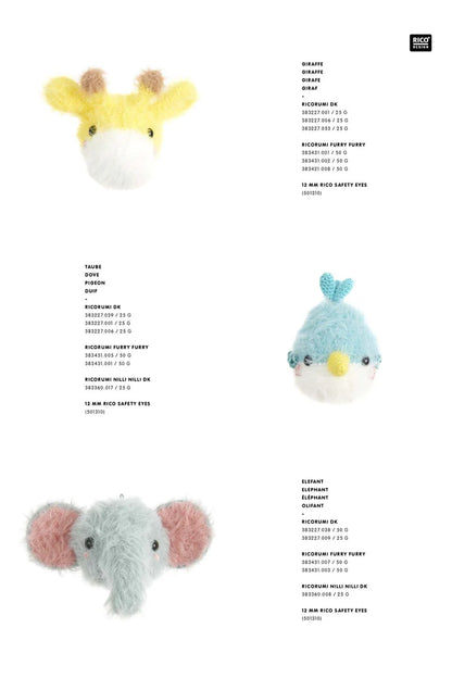 Rico Ricorumi Furry Animals Crochet Booklet