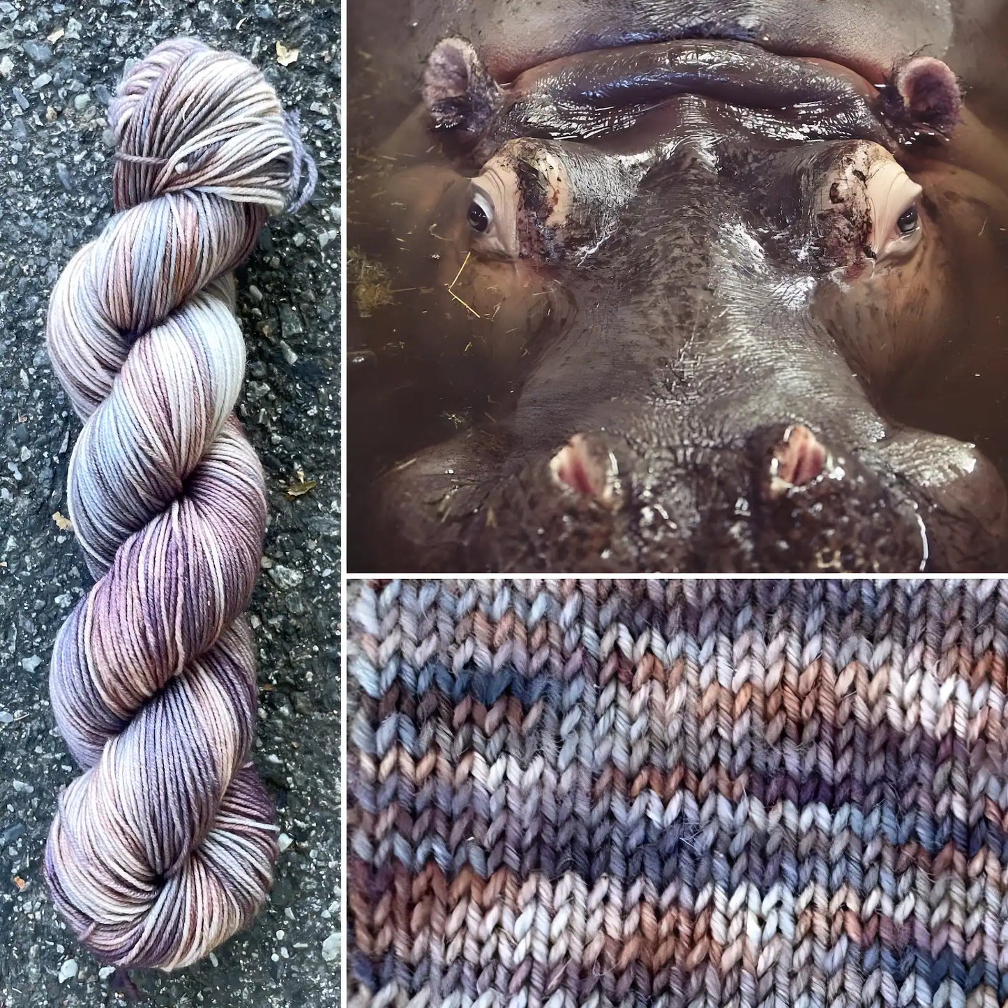 Hippopotamus - Merino/Nylon Alder Fingering Yarn - Round Mountain Fibers