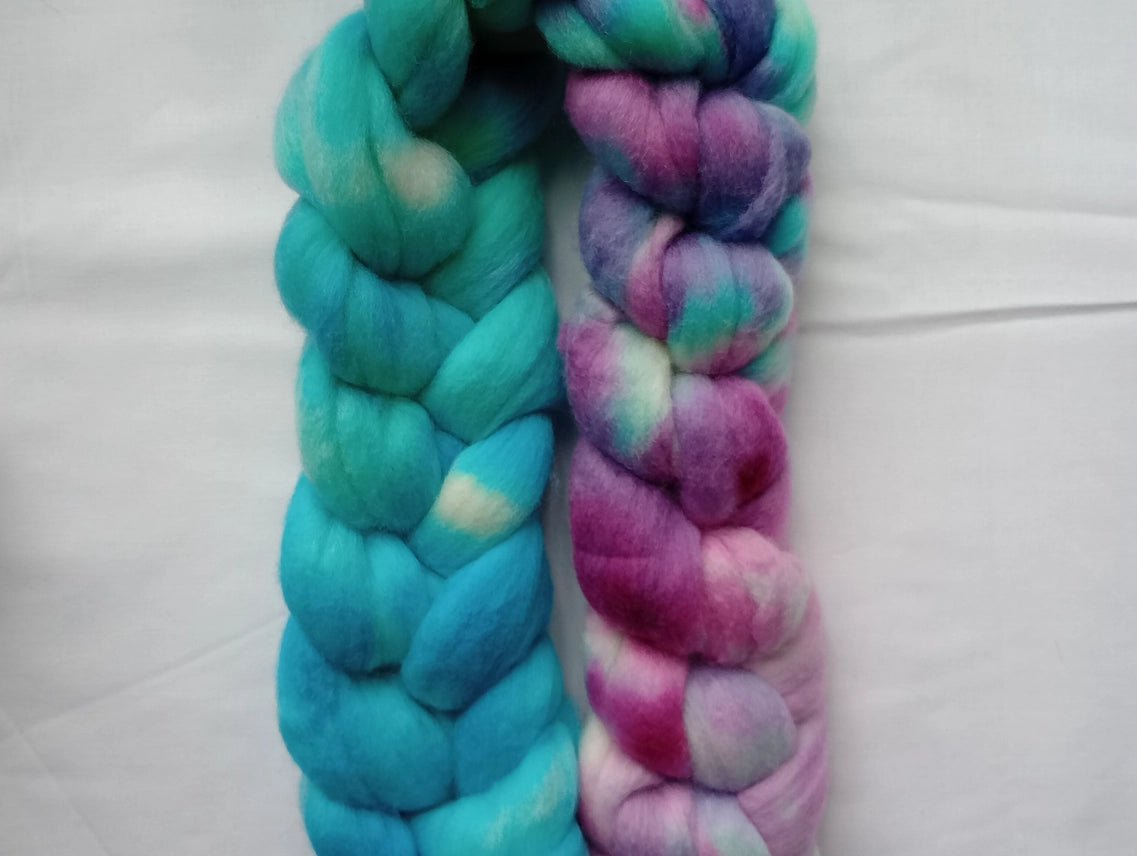 HMLLOYD MERCANTILE LLC Hand Dyed Roving Fiber Braids - Paradise Fibers