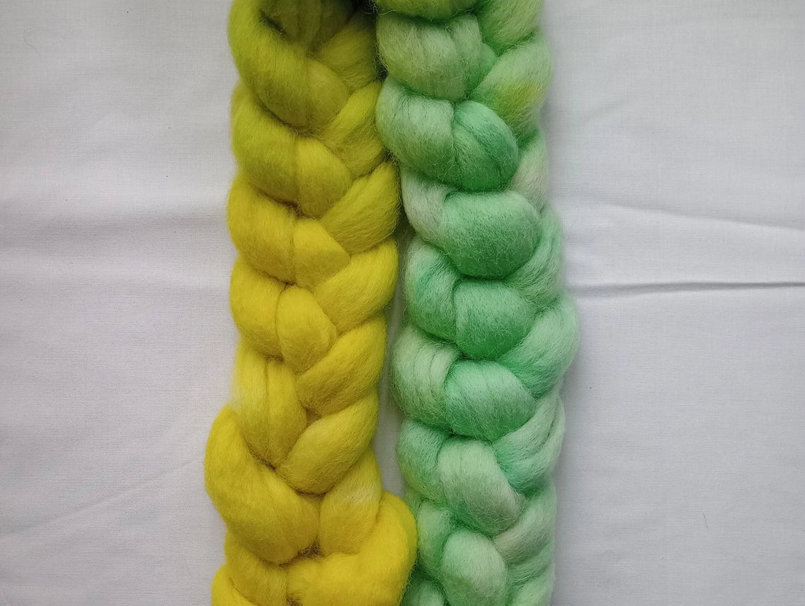 HMLLOYD MERCANTILE LLC Hand Dyed Roving Fiber Braids - Paradise Fibers