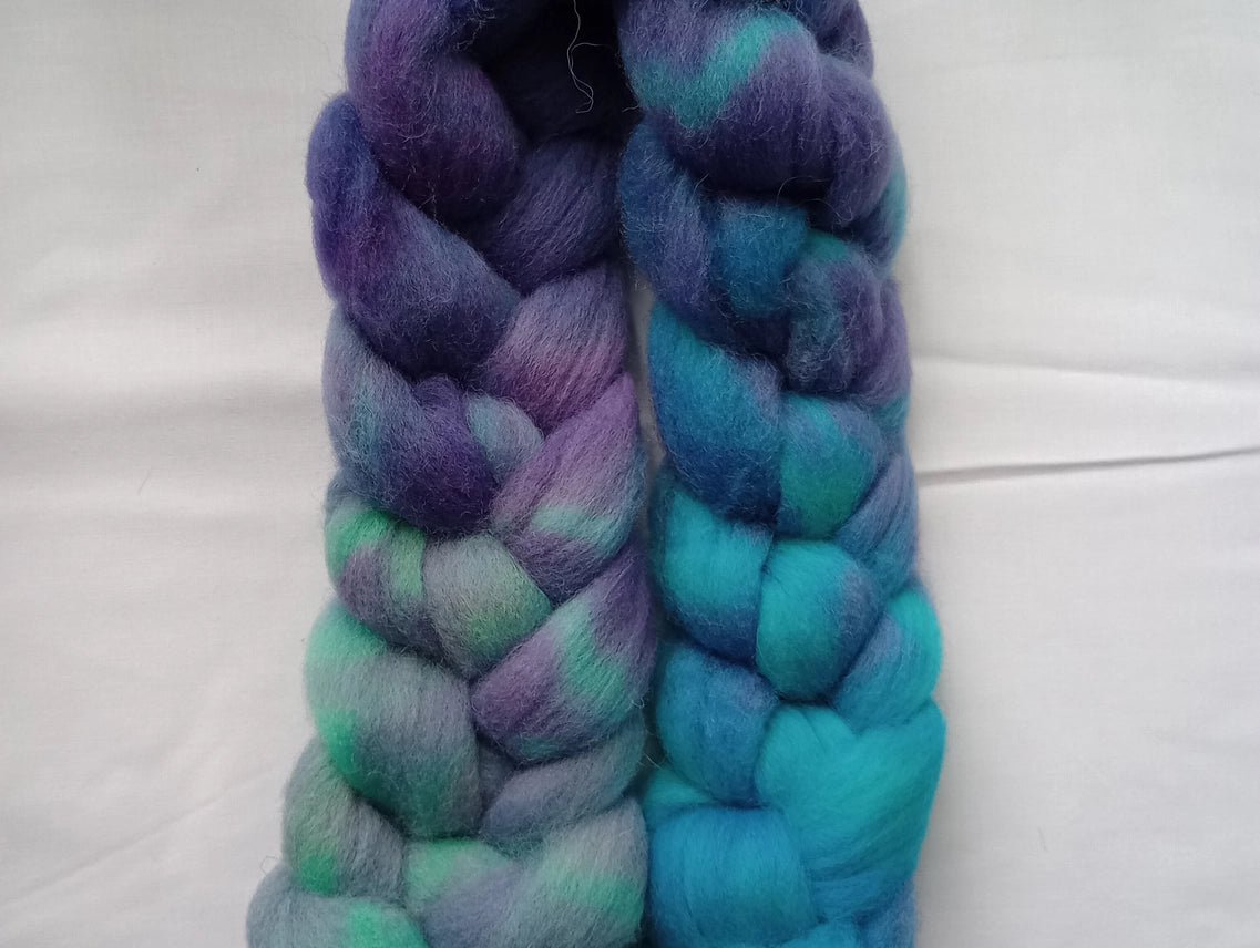 HMLLOYD MERCANTILE LLC Hand Dyed Roving Fiber Braids - Paradise Fibers