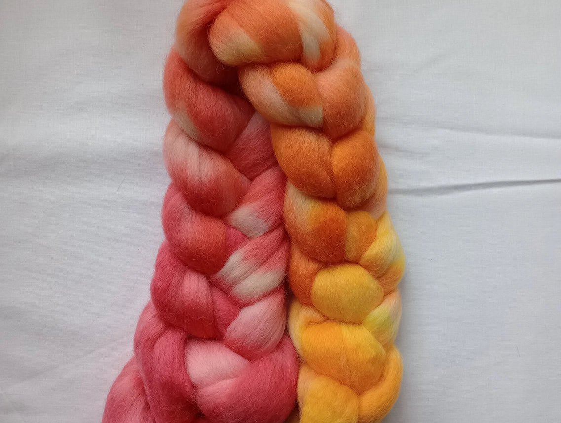 HMLLOYD MERCANTILE LLC Hand Dyed Roving Fiber Braids - Paradise Fibers