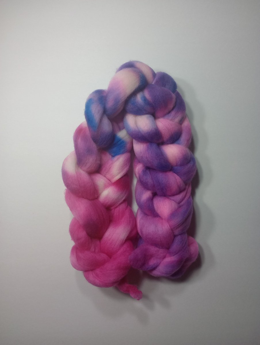 HMLLOYD MERCANTILE LLC Hand Dyed Roving Fiber Braids - Paradise Fibers