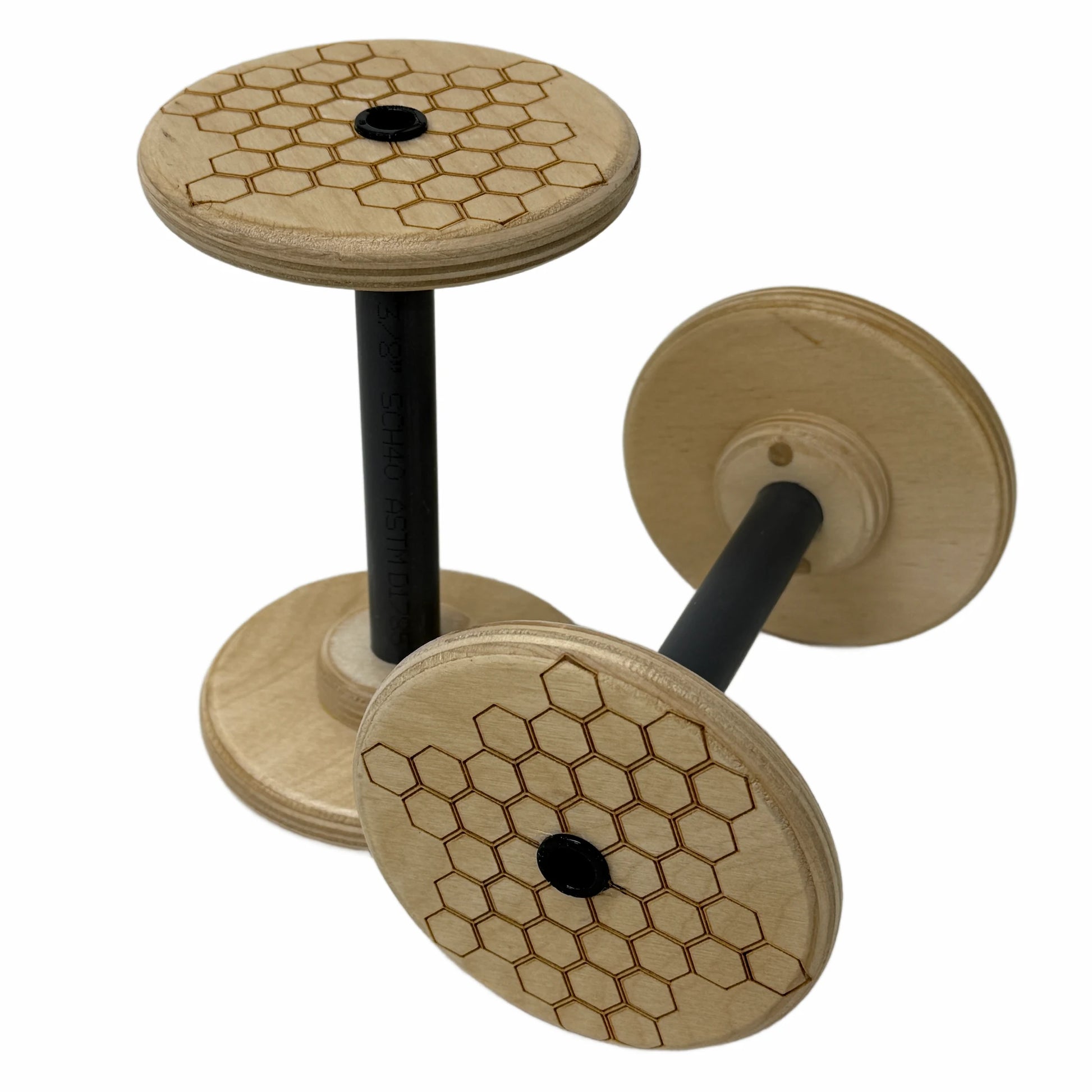 SpinOlution bobbin with Honeycomb engraving pattern