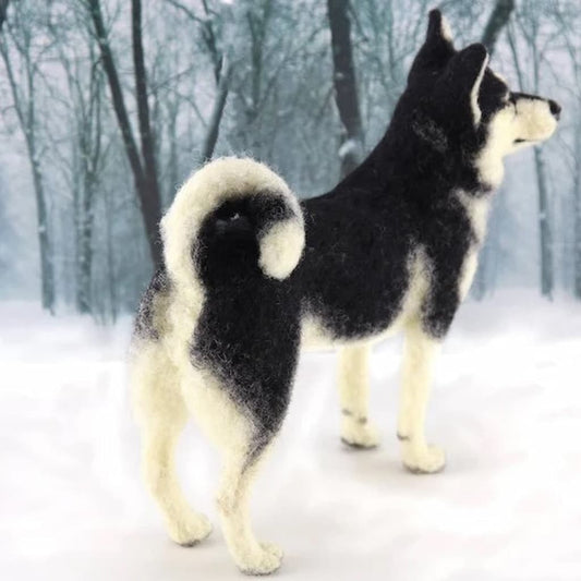 Hunter the Husky Needle Felting Kit - Paradise Fibers