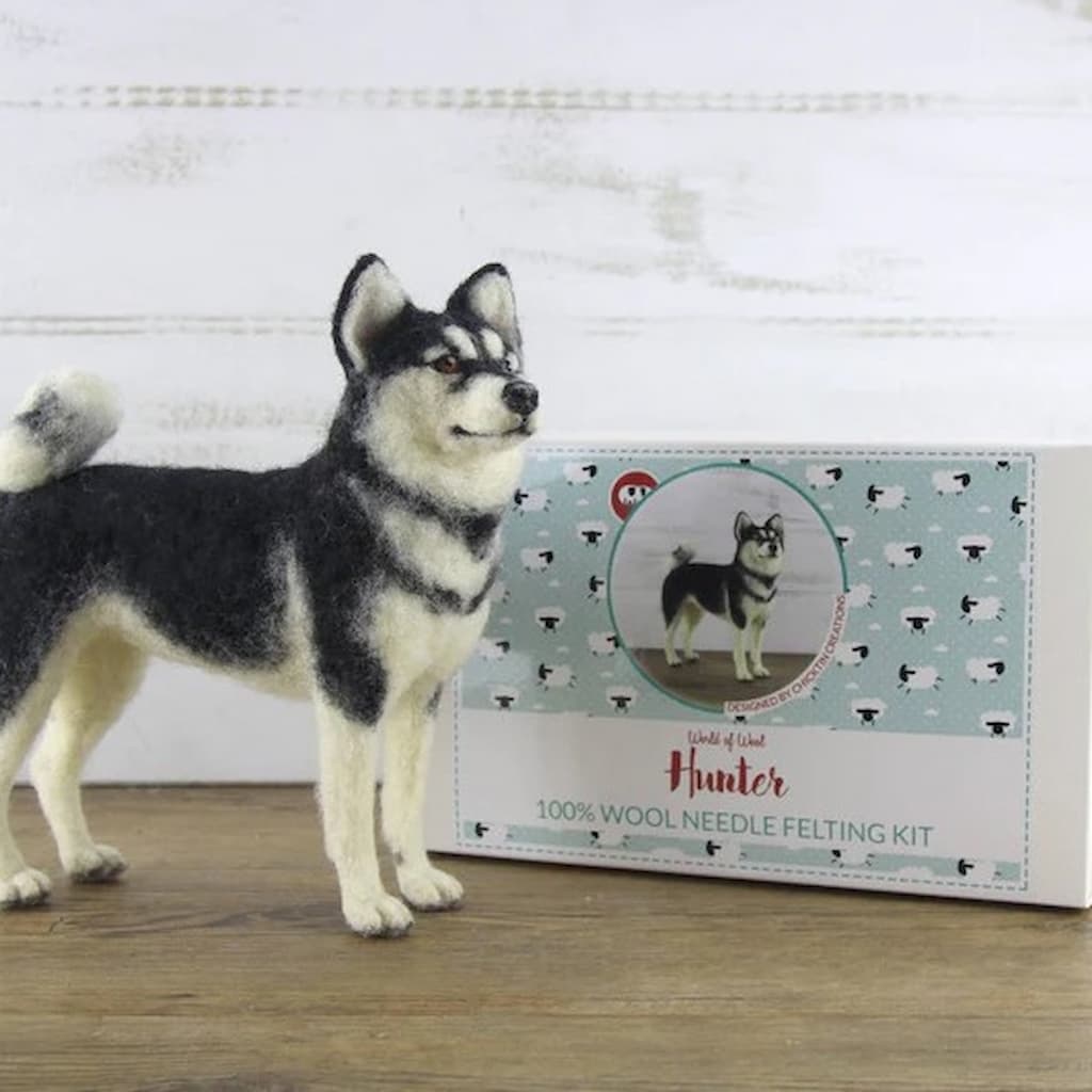 Hunter the Husky Needle Felting Kit - Paradise Fibers