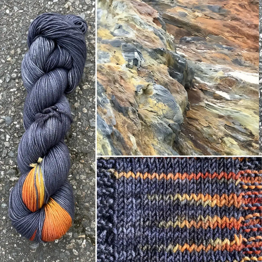 Iron Pyrite - Superwash Merino Spruce Fingering Yarn