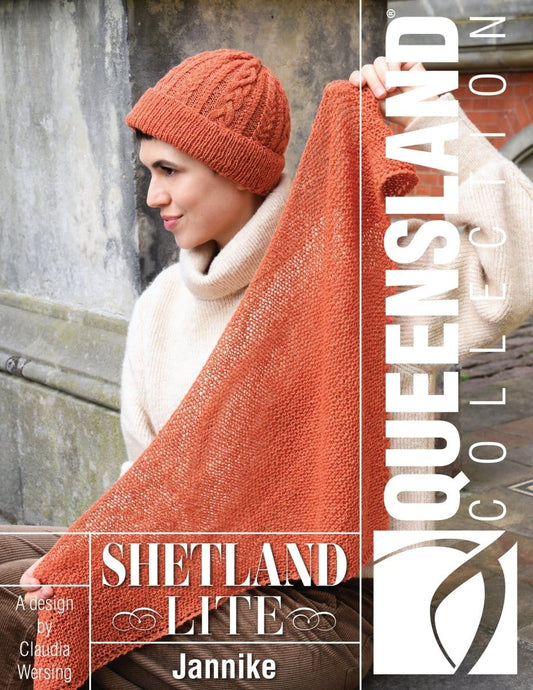 JANNIKE Hat and Shawl Pattern by Queensland Leaflet - Paradise Fibers