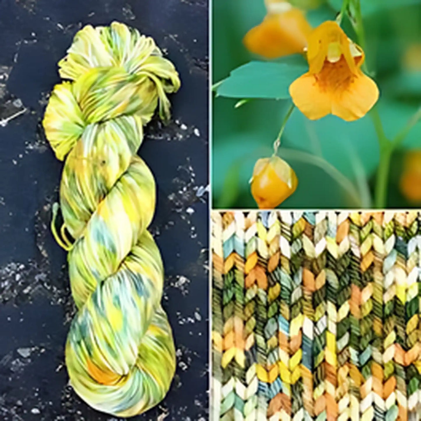 Jewel Weed colorway skein, Round Mountain Fibers Alder Fingering yarn