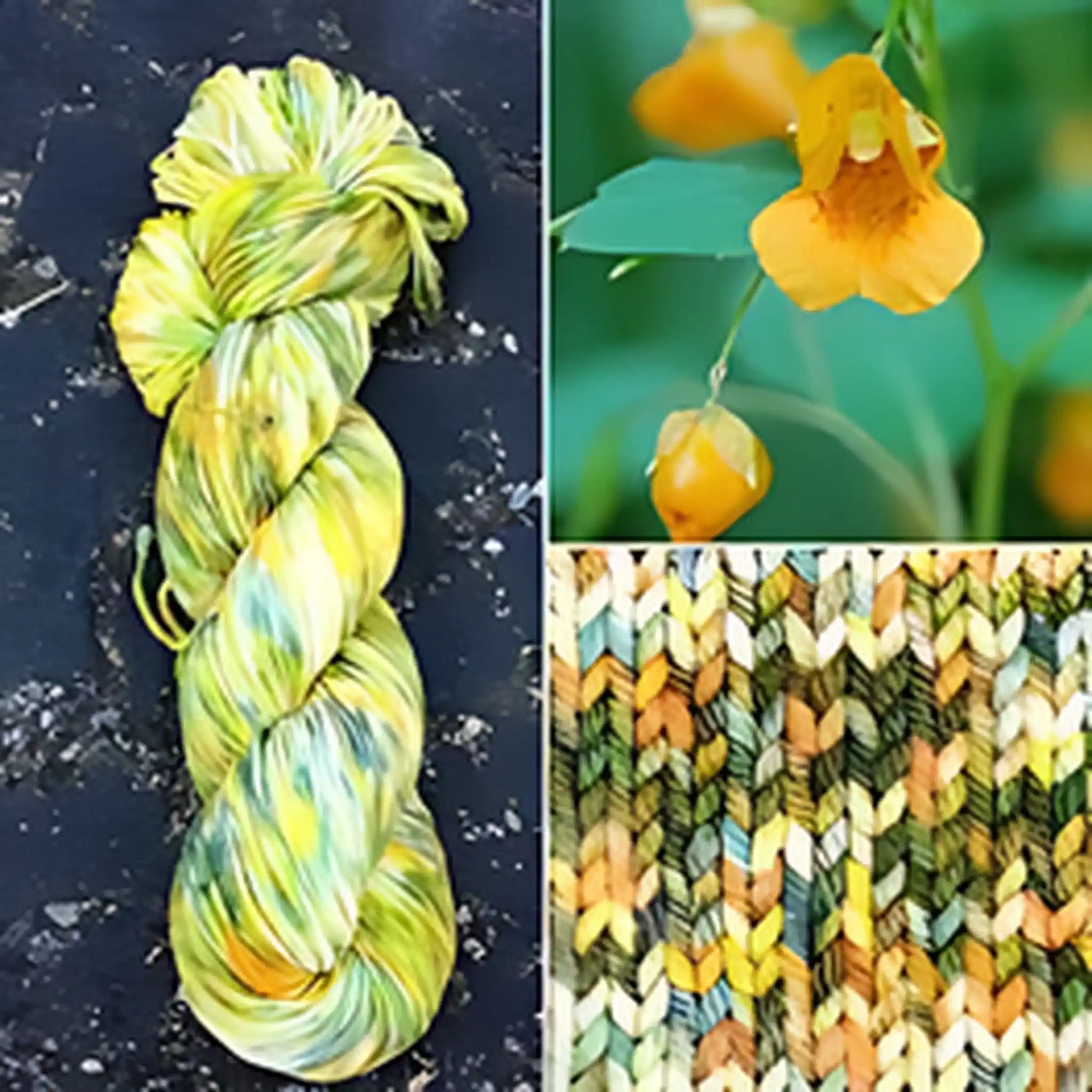 Jewel Weed colorway skein, Round Mountain Fibers Alder Fingering yarn