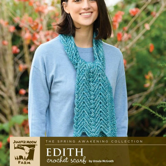 Juniper Moon Farm Edith Scarf Pattern Leaflet - Paradise Fibers