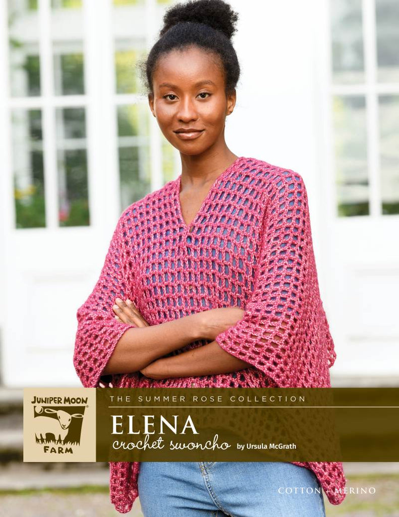 Juniper Moon Farm Elena Crochet Swoncho Pattern Leaflet - Paradise Fibers