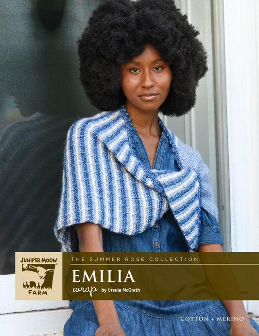 Juniper Moon Farm Emilia Shawl Pattern Leaflet - Paradise Fibers