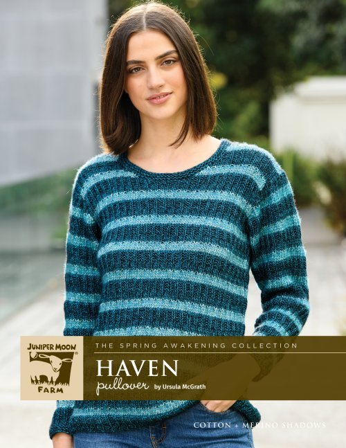 Juniper Moon Farm Haven Pullover Pattern Leaflet - Paradise Fibers