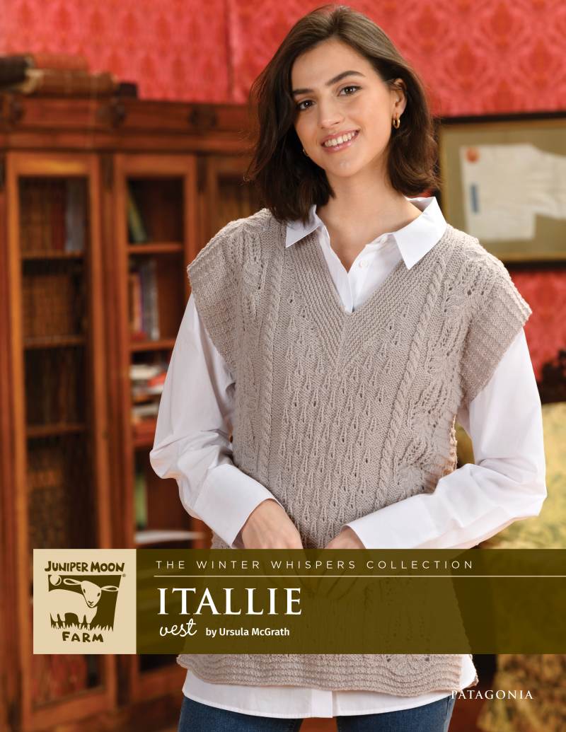 Juniper Moon Farm Itallie Vest Pattern Leaflet - Paradise Fibers