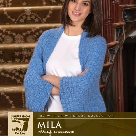 Juniper Moon Farm Mila Shrug Pattern Leaflet - Paradise Fibers