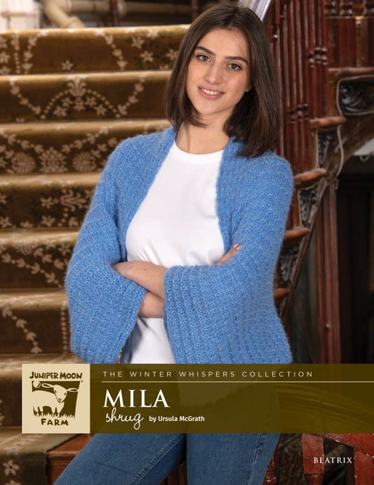 Juniper Moon Farm Mila Shrug Pattern Leaflet - Paradise Fibers