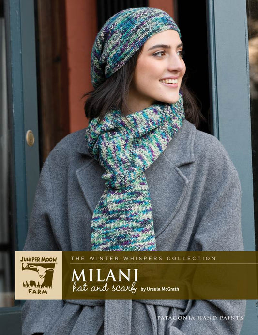 Juniper Moon Farm Milani Hat and Scarf Pattern Leaflet - Paradise Fibers
