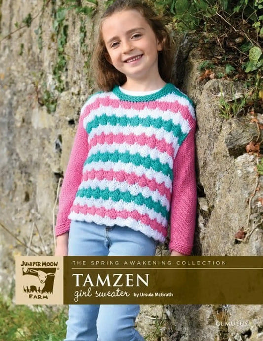 Juniper Moon Farm Tamzen Girl Sweater Pattern Leaflet - Paradise Fibers