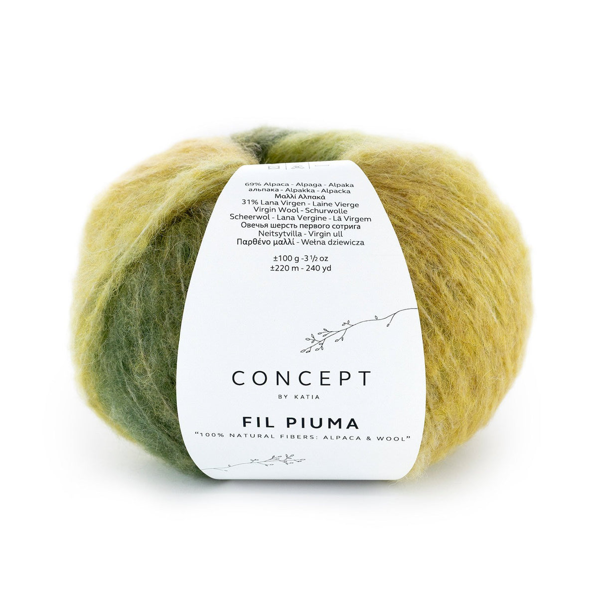 Katia Fil Piuma 300 - Green-Ochre