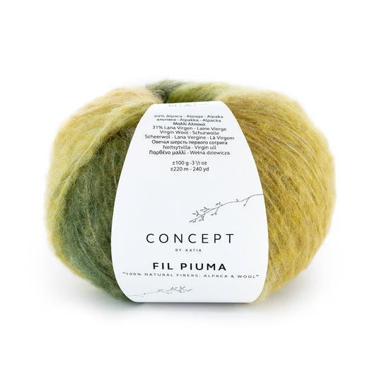 Katia Fil Piuma 300 - Green-Ochre