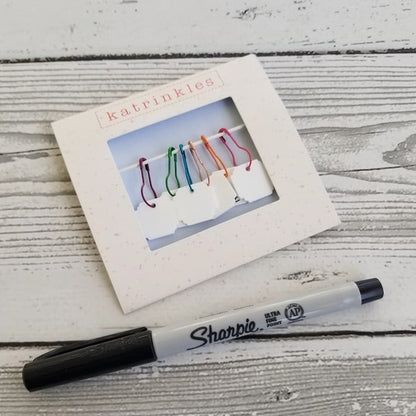 Katrinkles Stitch Marker Set | Write On - Wipe Off - Paradise Fibers