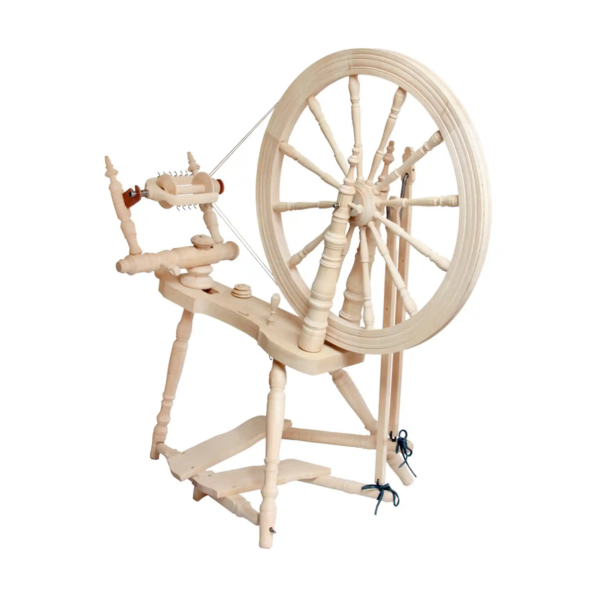 Kromski Symphony spinning wheel in Unfinished, the wheel this jumbo flyer set fits