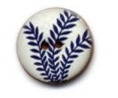 KOKON BLEU Pottery Buttons Leaf