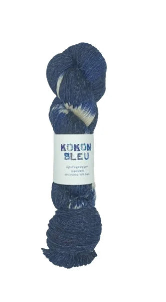 KOKON BLEU Merino Linen Fingering Yarn
