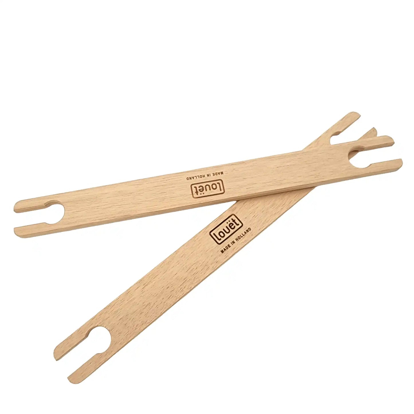 Two Louet beech stick shuttles, 30 cm (about 12 In), made in Holland