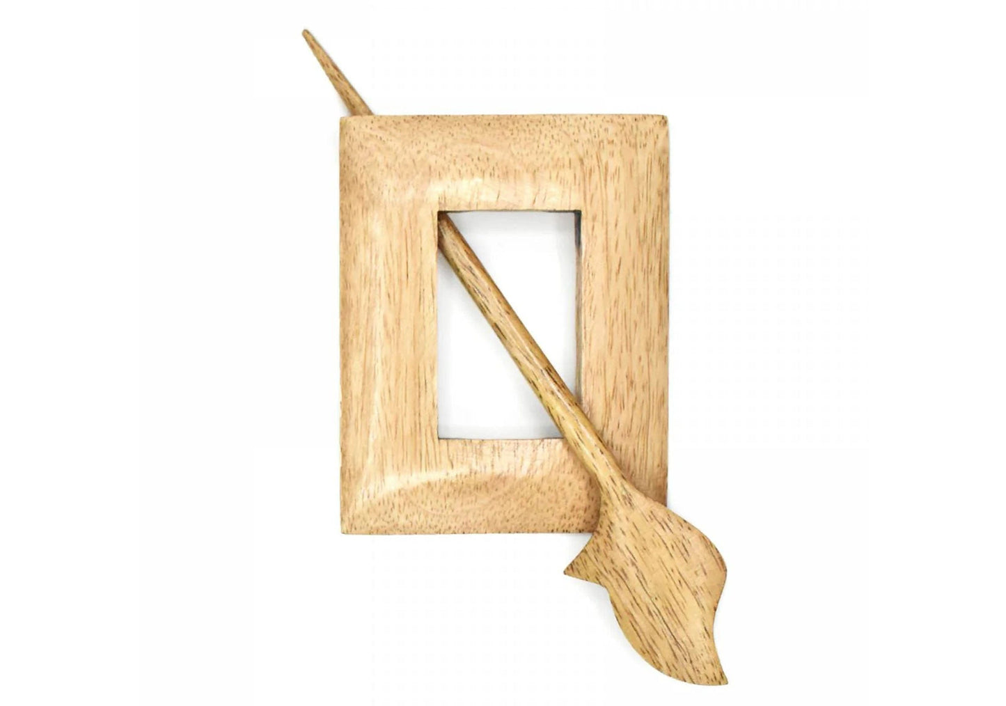 LYKKE Square Wood Shawl Pin