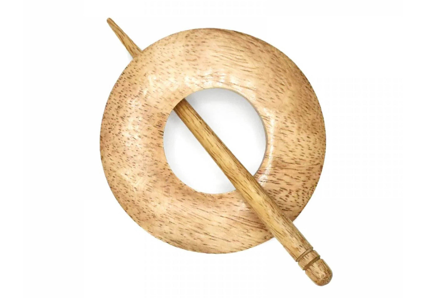 LYKKE Circle Wood Shawl Pin