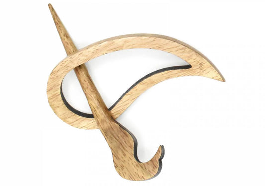 LYKKE Teardrop Wood Shawl Pin