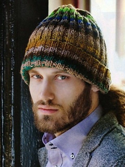 MAN'S RIBBED HAT Pattern by Noro Leaflet - Paradise Fibers