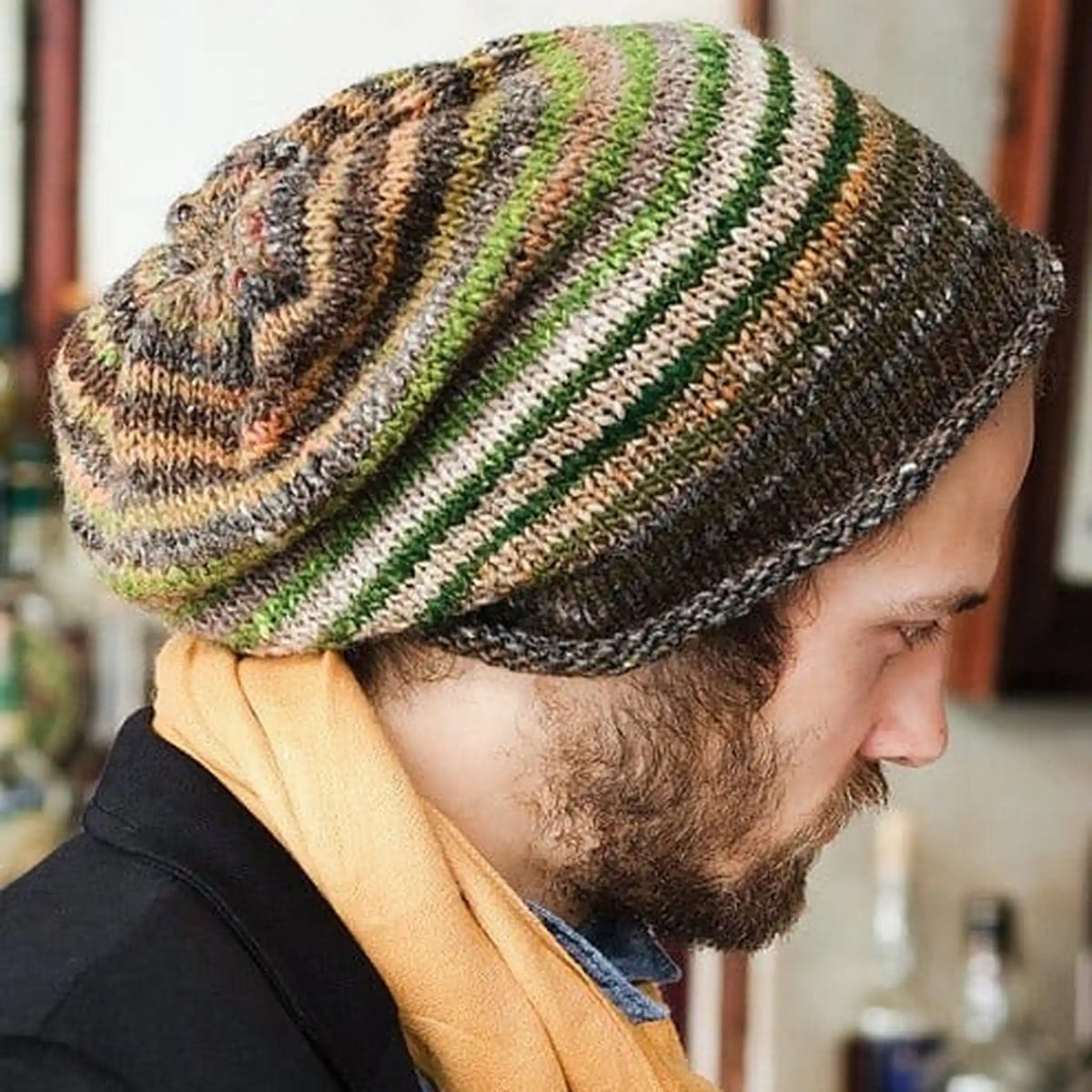 MAN'S SLOUCHY HAT Pattern by Noro Leaflet - Paradise Fibers