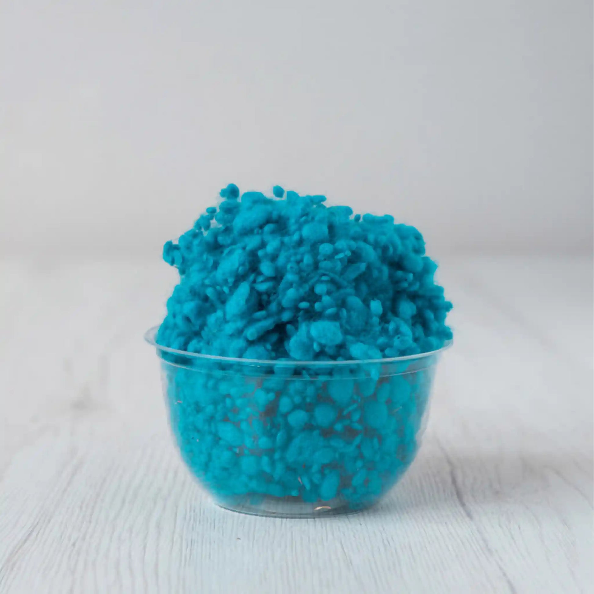 Merino wool nepps in Cobalt, small entangled fiber balls