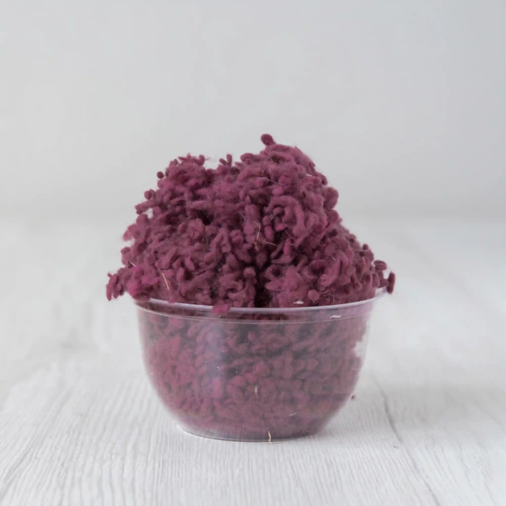 Merino wool nepps in Onion, small entangled fiber balls