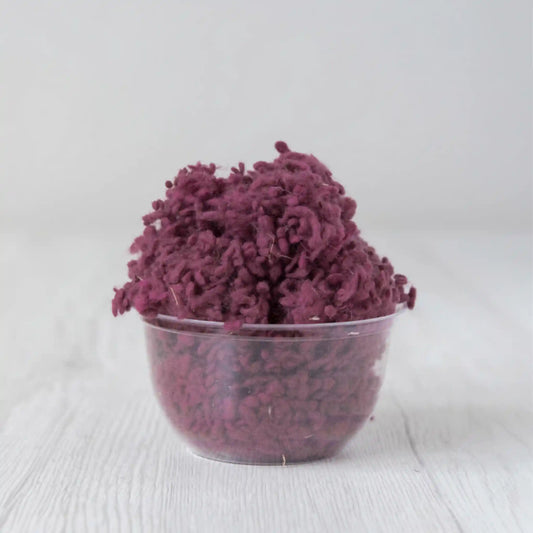 Merino wool nepps in Onion, small entangled fiber balls