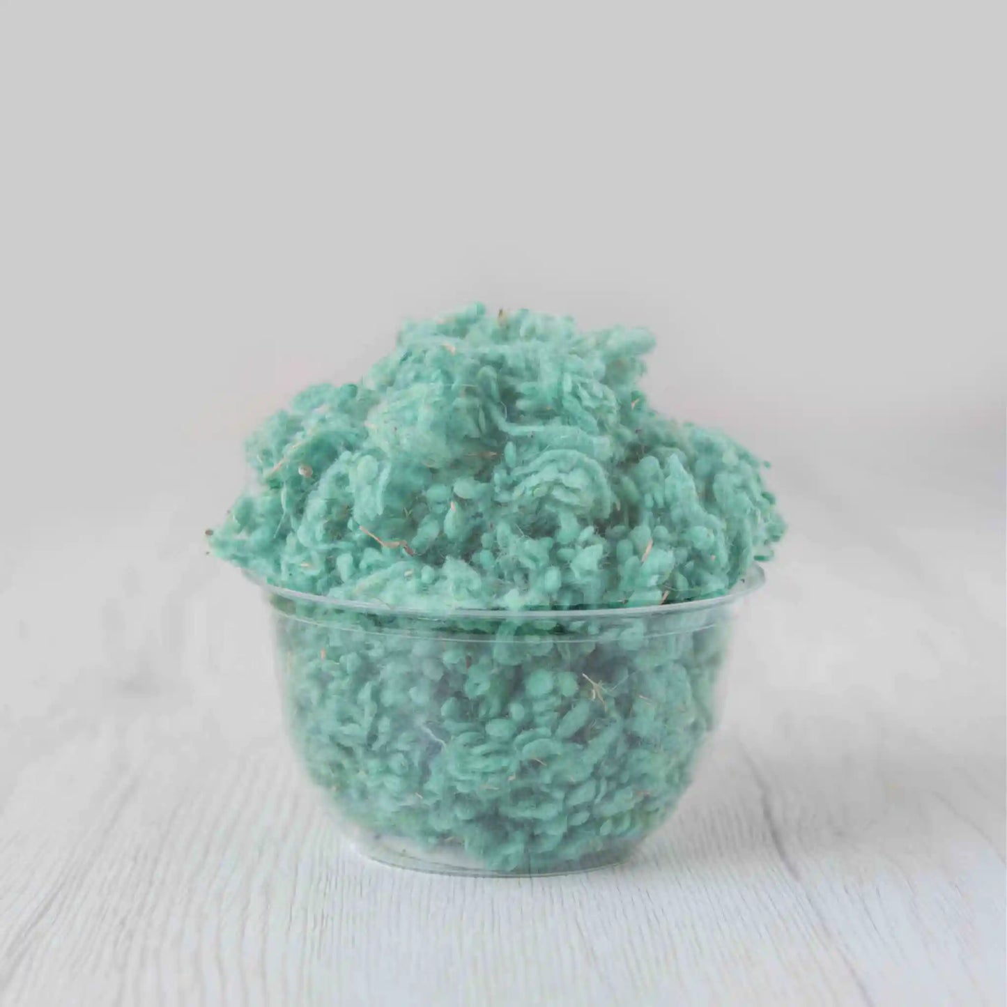 Merino wool nepps in Paradise, small entangled fiber balls