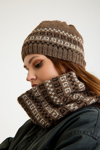 Mirasol Magdalena hat and cowl styled view 1