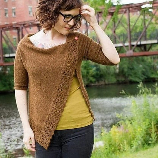 MOSSERY CARDIGAN Pattern by Juniper Moon Farm - Leaflet - Paradise Fibers