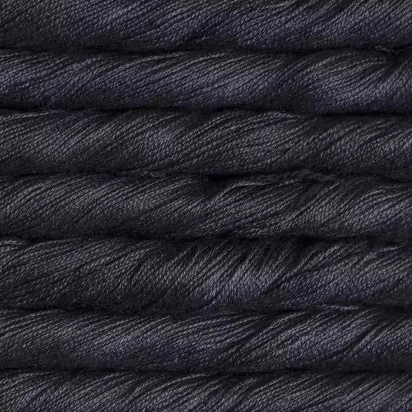 Malabrigo Mora Mulberry Silk Fingering Yarn color Black 195