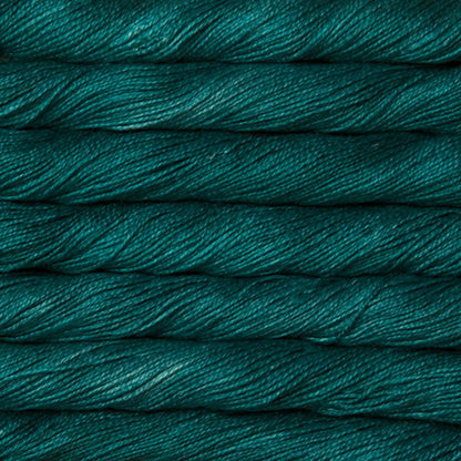 Malabrigo Mora Mulberry Silk Fingering Yarn color Teal Feather 412