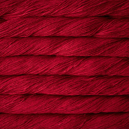 Malabrigo Mora Mulberry Silk Fingering Yarn color Ravelry Red 611