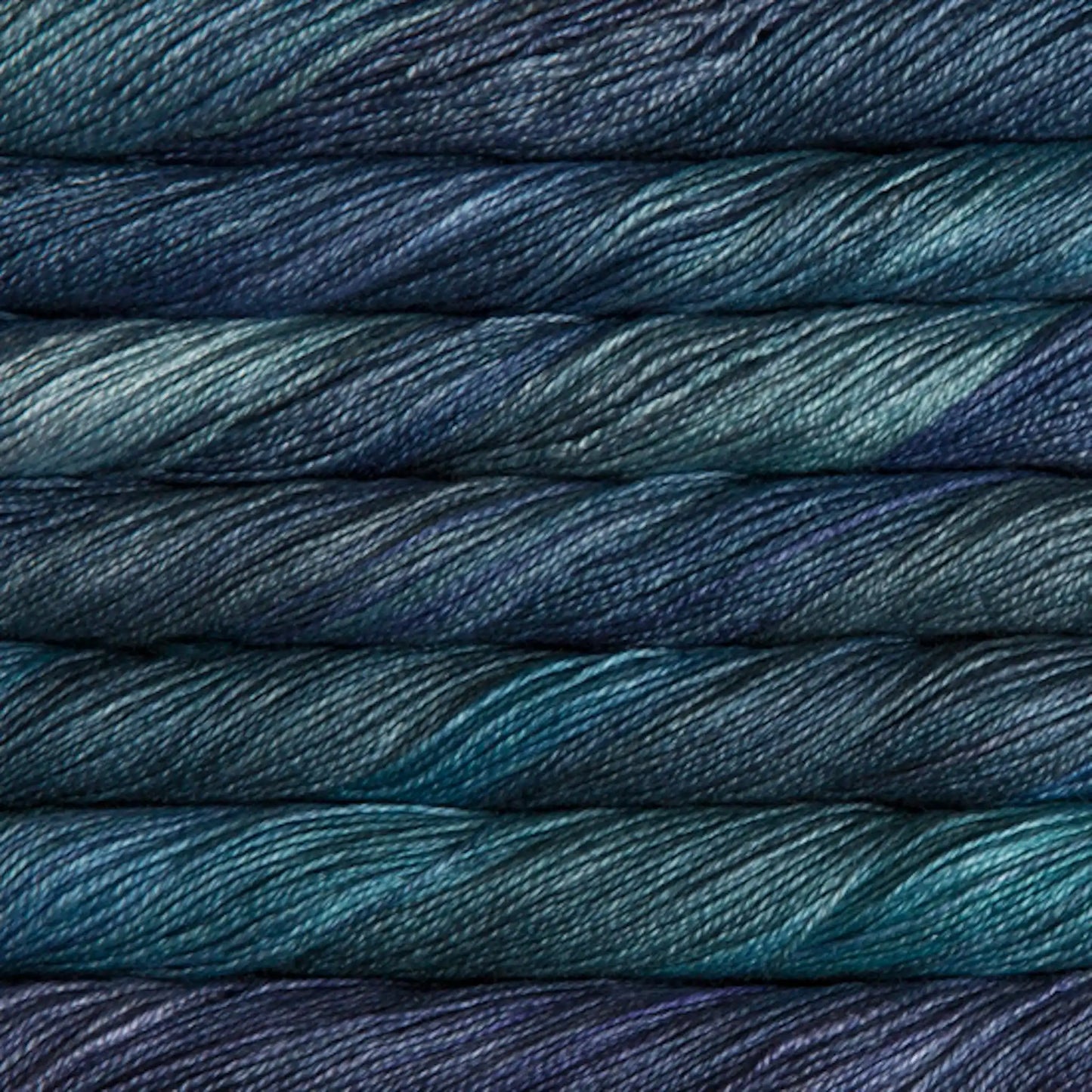 Malabrigo Mora Mulberry Silk Fingering Yarn color Azules 856