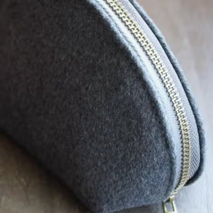 NNK Press Woolen Zippered Pouch | Un - Filled - Paradise Fibers